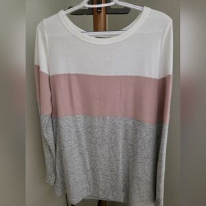 Pink Clover White and Pink Relaxed Hoodie